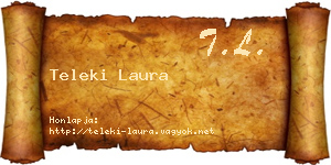 Teleki Laura névjegykártya